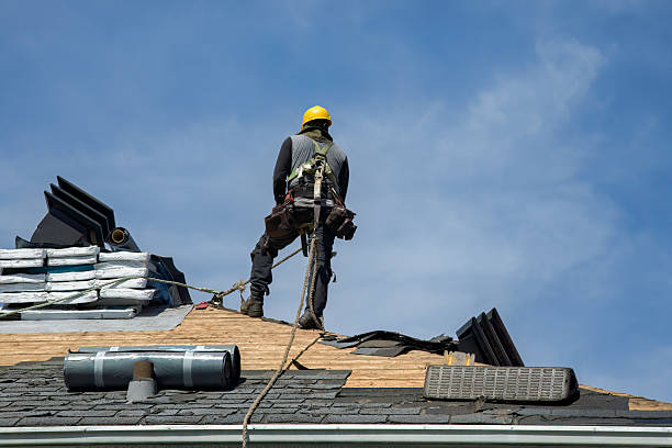 Professional Gutter Installation technician working in Branchville, VA